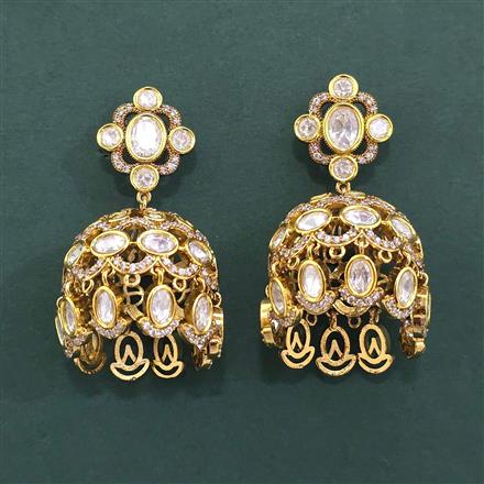 Kundan Jhumki With Victorian Plating