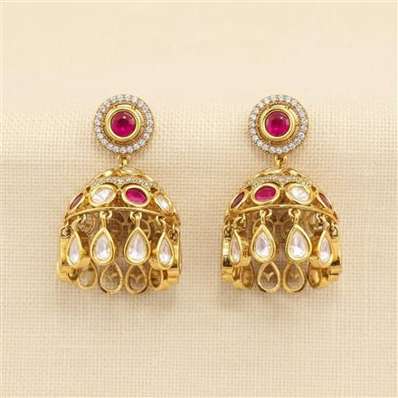 Kundan Jhumki With Victorian Plating