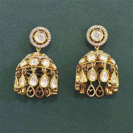 Kundan Jhumki With Victorian Plating