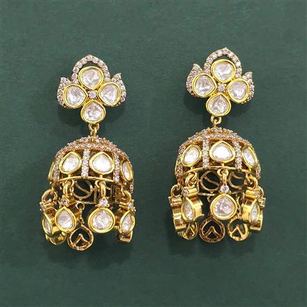 Kundan Jhumki With Victorian Plating