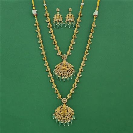 Antique Combo Necklace Set Set With Matte Gold Plating