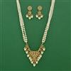 Antique Temple Necklace Set With Matte Gold Plating