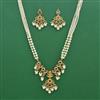 Antique Temple Necklace Set With Matte Gold Plating
