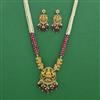 Antique South Indian Necklace Set With Matte Gold Plating