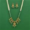 Antique South Indian Necklace Set With Matte Gold Plating