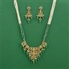 Antique Temple Necklace Set With Matte Gold Plating