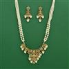 Antique Temple Necklace Set With Matte Gold Plating