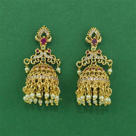 Antique Moti Earring With Gold Plating