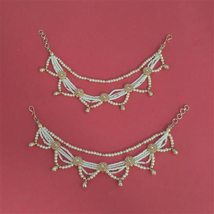 Antique Moti Ear Chain With Carat Plating