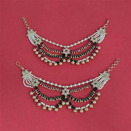 Antique Moti Ear Chain With Carat Plating