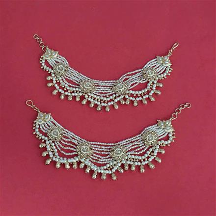 Antique Moti Ear Chain With Carat Plating