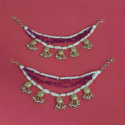 Antique Moti Ear Chain With Gold Plating