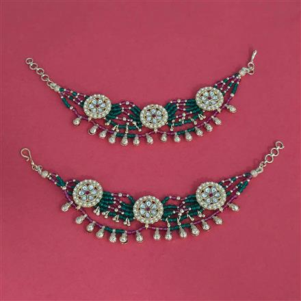 Antique Moti Ear Chain With Carat Plating