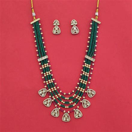 Antique Moti Necklace With Carat Plating