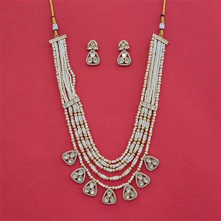 Antique Moti Necklace With Carat Plating
