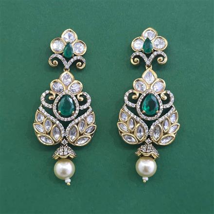 Kundan Pearl Earring With Victorian Plating
