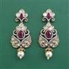Kundan Pearl Earring With Victorian Plating