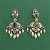 Kundan Moti Earring With Victorian Plating