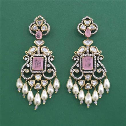 Kundan Pearl Earring With Victorian Plating