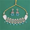 Kundan Moti Necklace Set With Victorian Plating