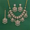Kundan Moti Necklace Set With Victorian Plating