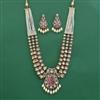 Kundan Moti Necklace Set With Victorian Plating