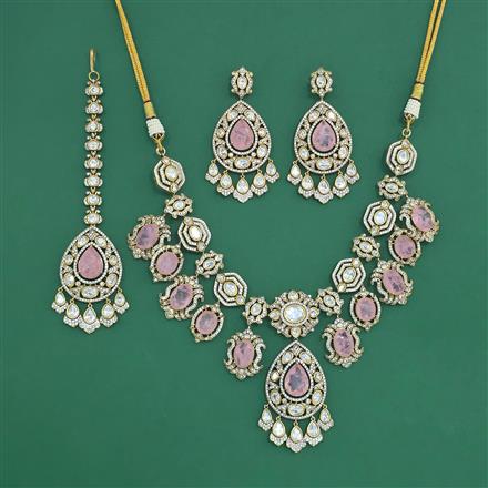 Kundan Classic Necklace Set With Victorian Plating