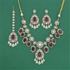 Kundan Classic Necklace Set With Victorian Plating