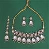 Kundan Moti Necklace Set With Victorian Plating