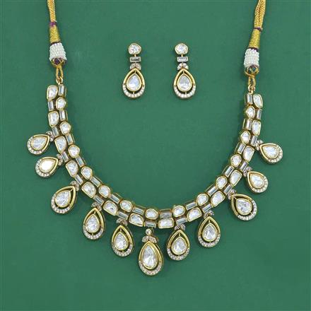 Kundan Classic Necklace Set With Victorian Plating
