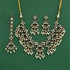 Kundan Moti Necklace Set With Victorian Plating