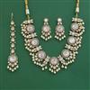 Kundan Pearl Necklace Set With Victorian Plating