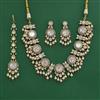 Kundan Pearl Necklace Set With Victorian Plating