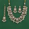 Kundan Pearl Necklace Set With Victorian Plating