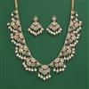 Kundan Pearl Necklace Set With Carat Plating