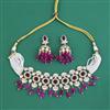Kundan Pearl Necklace Set With Carat Plating