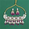 Kundan Pearl Necklace Set With Carat Plating
