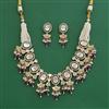 Kundan Pearl Necklace Set With Carat Plating