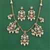 Kundan Moti Necklace Set With Victorian Plating