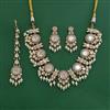 Kundan Moti Necklace Set With Carat Plating