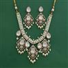 Kundan Pearl Necklace Set With Victorian Plating