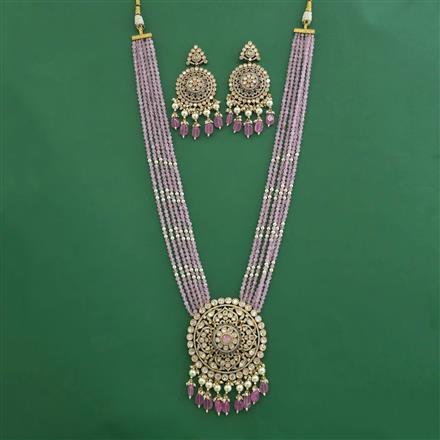 Kundan Pearl Necklace Set With Victorian Plating