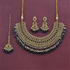 Antique Pearl Necklace Set With Mehndi Plating