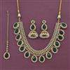 Antique Moti Necklace Set With Mehndi Plating
