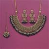 Antique Moti Necklace With Mehndi Plating