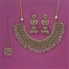 Antique Moti Necklace With Mehndi Plating