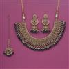 Antique Moti Necklace With Mehndi Plating