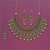 Antique Moti Necklace With Mehndi Plating