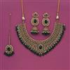 Antique Moti Necklace With Mehndi Plating