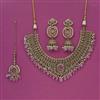 Antique Moti Necklace With Mehndi Plating